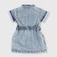 Goldie + Ace Pastel Pop Piper Denim Belted Dress Light Denim