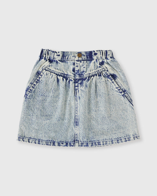 Goldie + Ace Esta A-Line Denim Skirt Light Denim