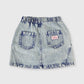 Goldie + Ace Esta A-Line Denim Skirt Light Denim