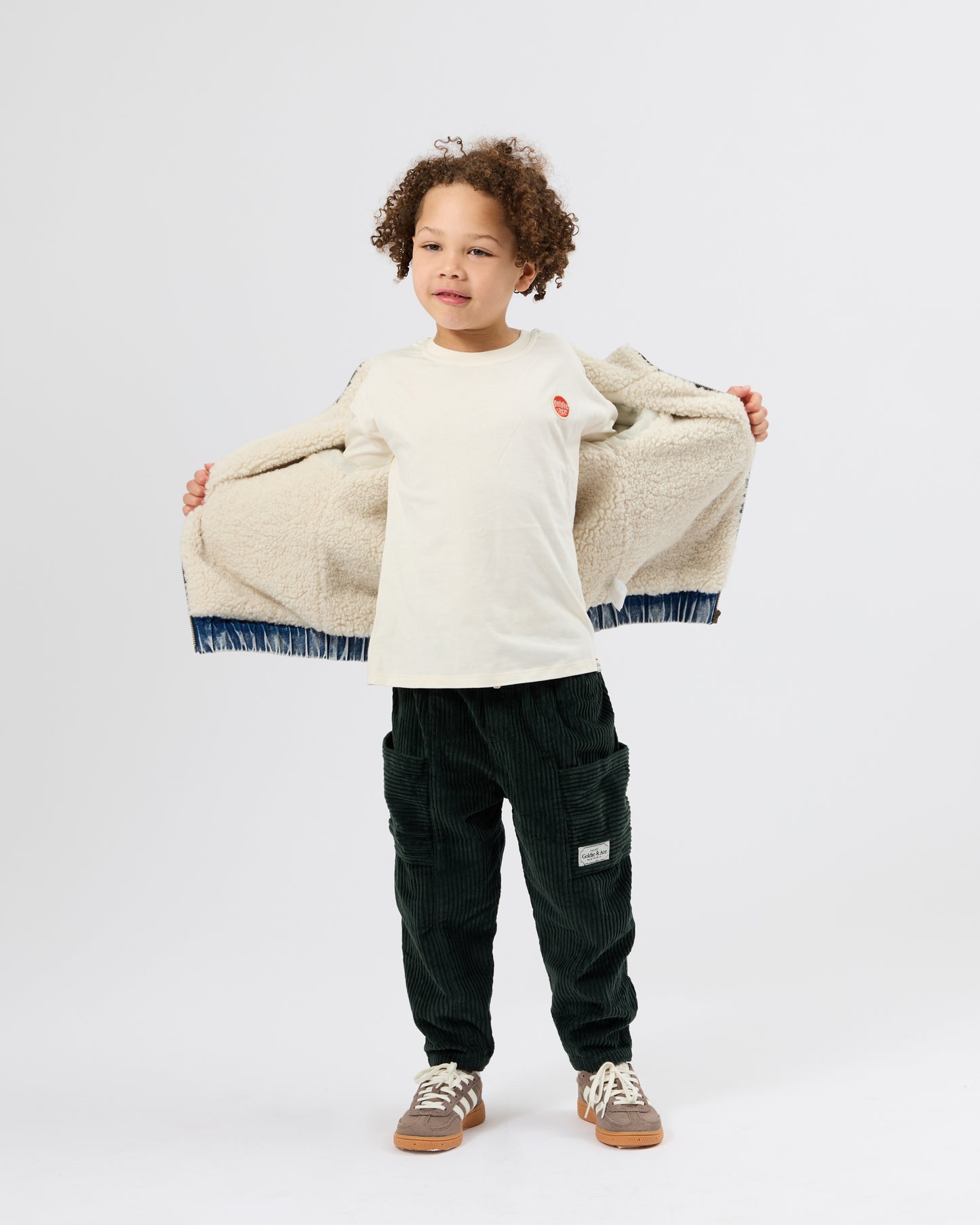 Goldie + Ace Essential Logo T-Shirt Antique White
