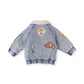 Goldie + Ace Ari Denim Sherpa Jacket Blue Denim