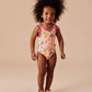 Goldie + Ace Fruit Salad Scoop Back Bathers Peach Multi