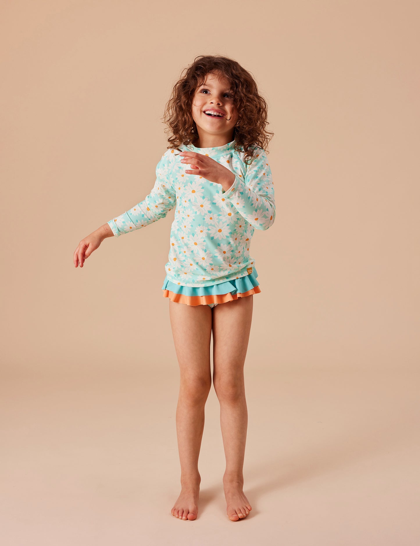 Goldie + Ace Daisy Delight Rashguard Lagoon