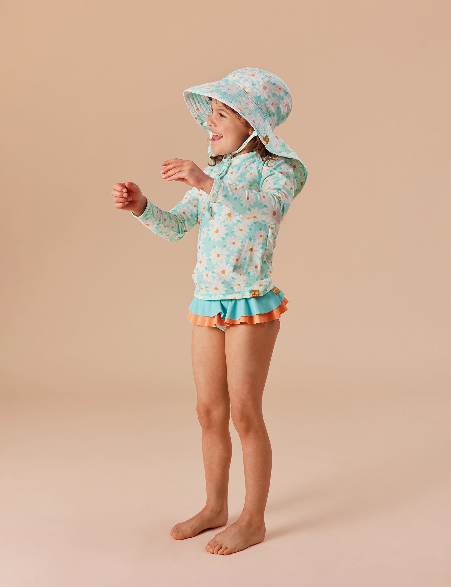 Goldie + Ace Daisy Delight Rashguard Lagoon