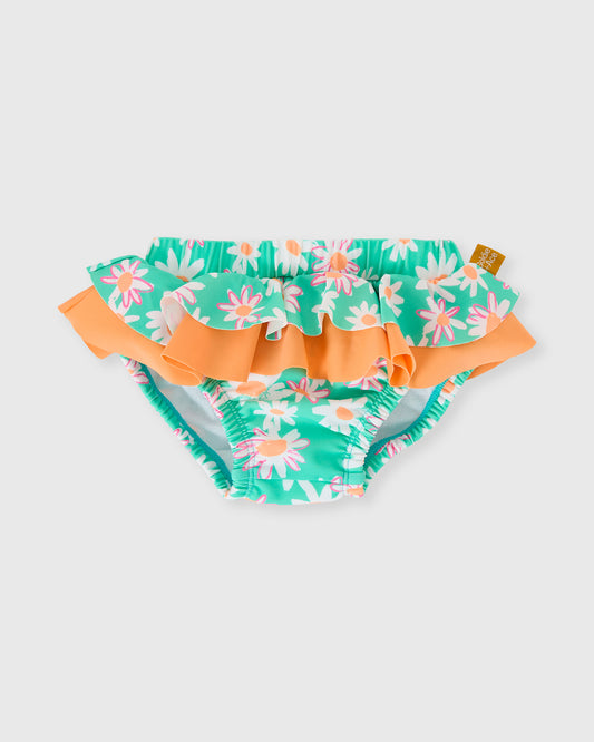 Goldie + Ace Daisy Patch Frill Waist Swim Nappy