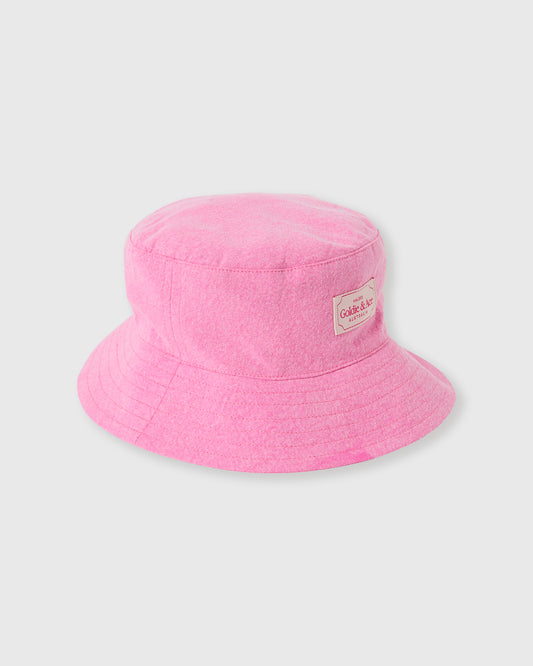 Goldie + Ace Denim Bucket Hat Pink Lemonade