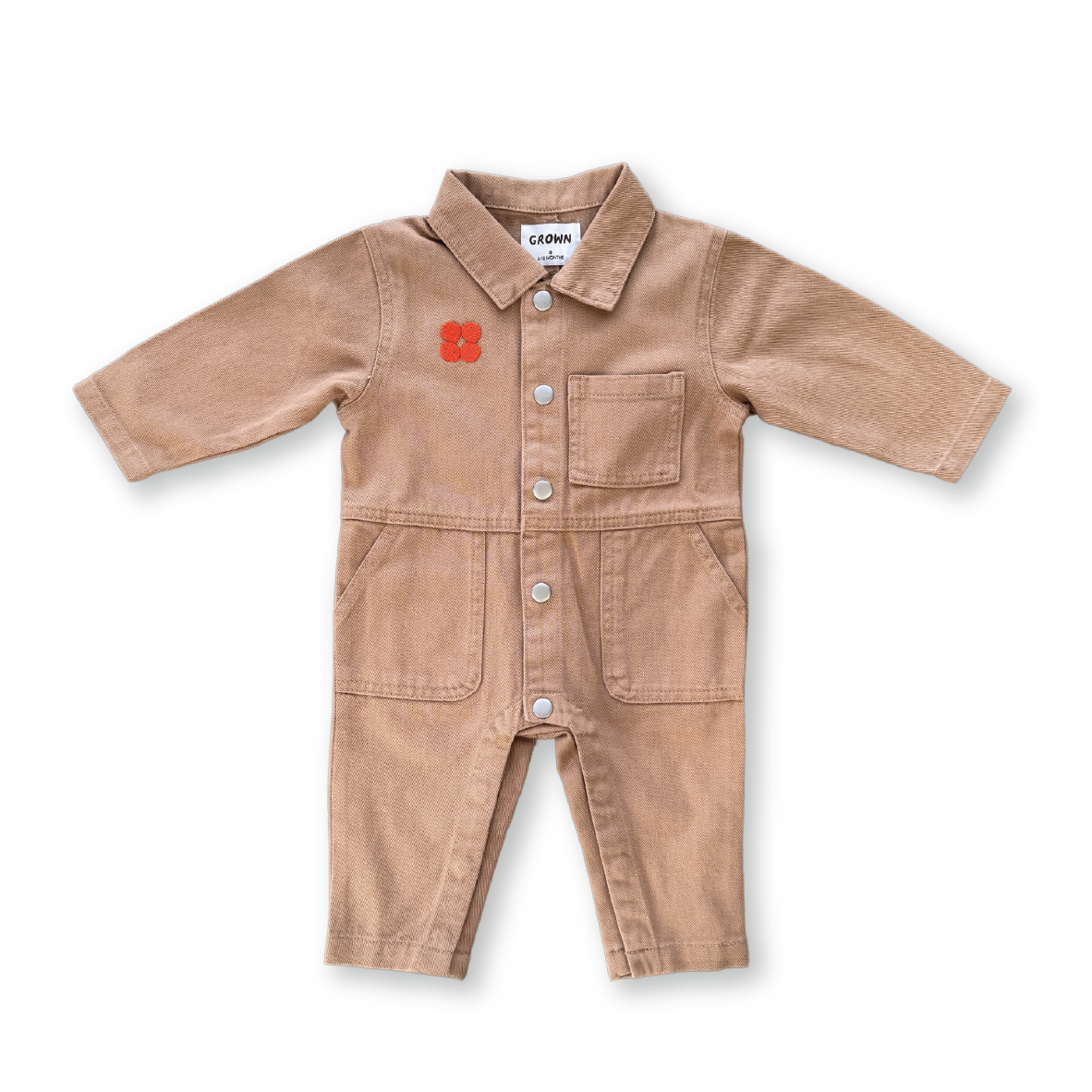 Grown Organic Denim Boilersuit Clay