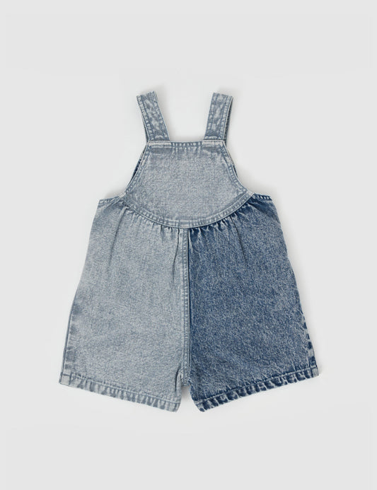 Goldie + Ace Macy Crossover Denim Shortalls Daisy Sprinkles