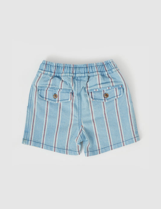 Goldie + Ace Noah Classic Stripe Denim Shorts