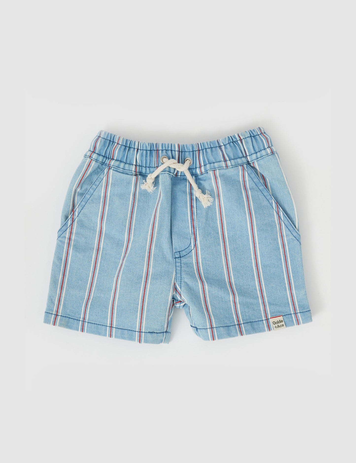 Goldie + Ace Noah Classic Stripe Denim Shorts