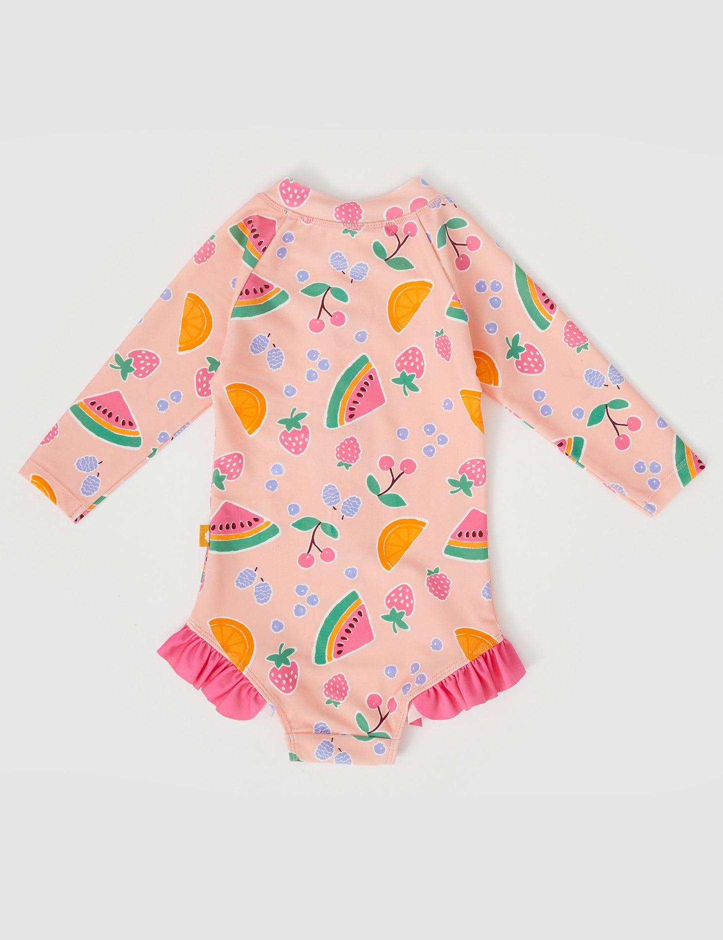 Goldie + Ace Fruit Salad Long Sleeve Swimsuit Peach Multi