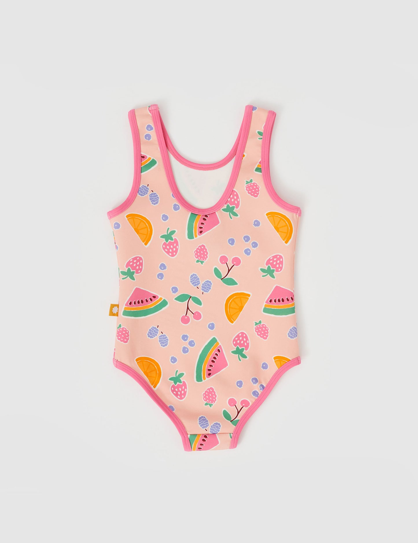 Goldie + Ace Fruit Salad Scoop Back Bathers Peach Multi