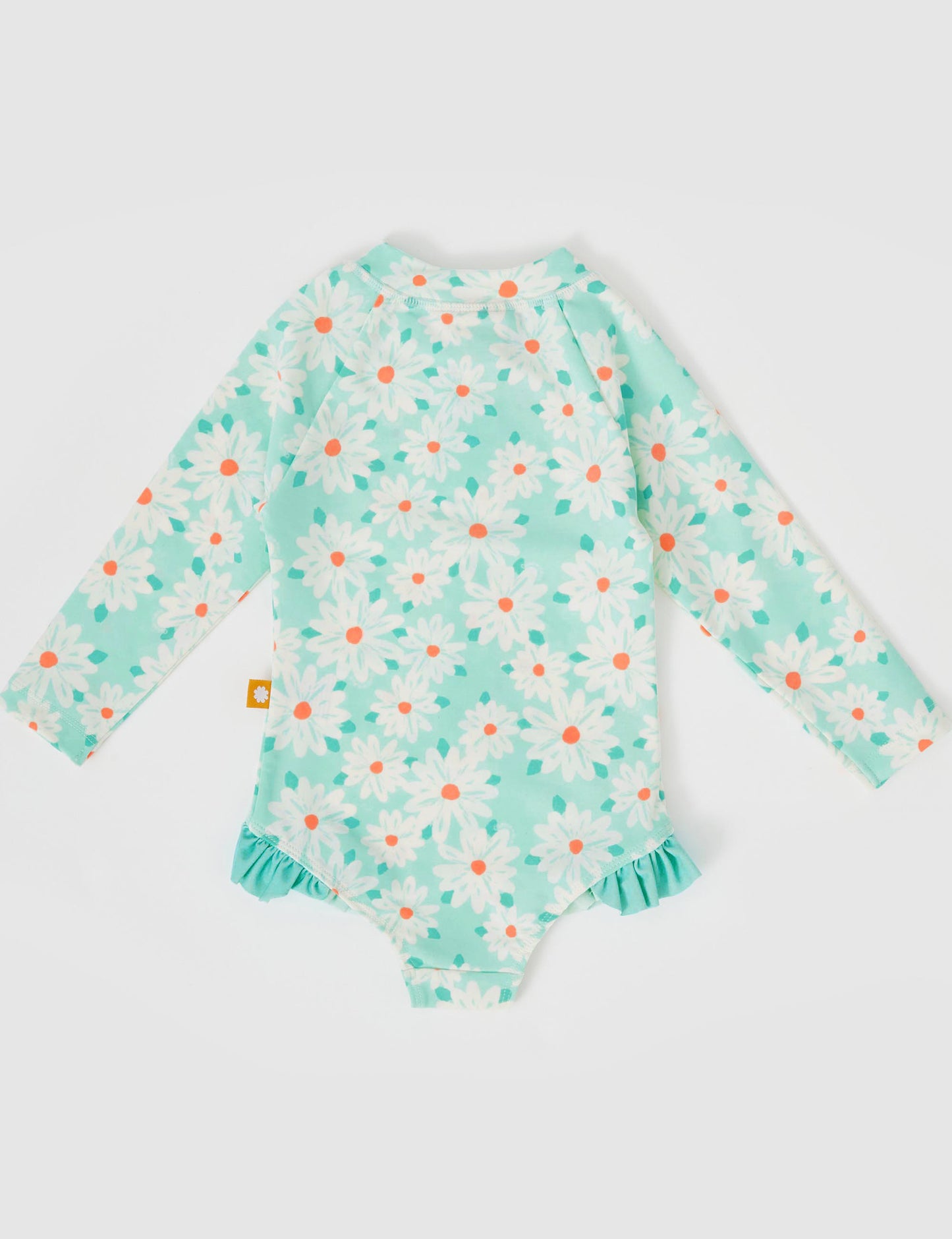 Goldie + Ace Daisy Delight Long Sleeve Swimsuit Lagoon