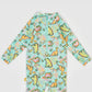 Goldie + Ace Dino Jungle Short Leg Swimsuit Seafoam