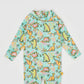 Goldie + Ace Dino Jungle Short Leg Swimsuit Seafoam