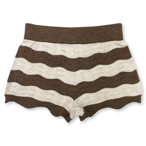 Grown Summer Knit Shorts Mud/Coconut