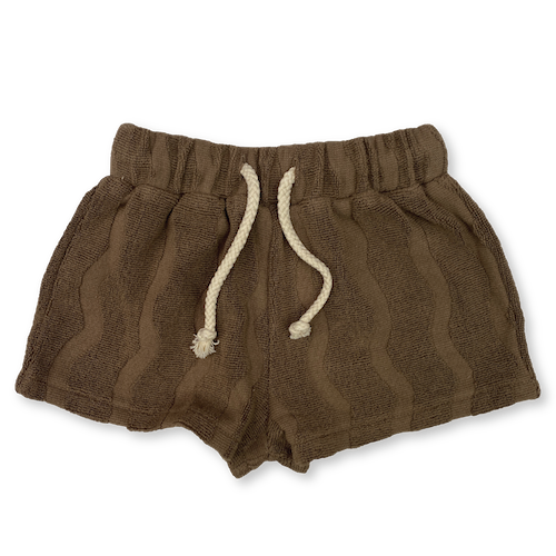 Grown Terry Shorts Wave Mud