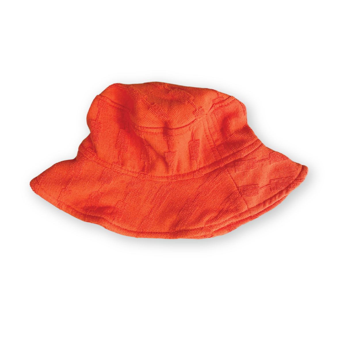 Grown Terry Bucket Hat Blocks Rosso