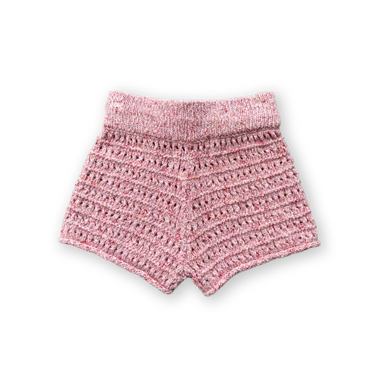 Grown Summer Open Knit Shorts Blossom