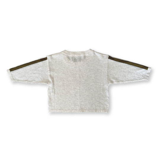 Grown Long Sleeve Stripe Tee Coconut