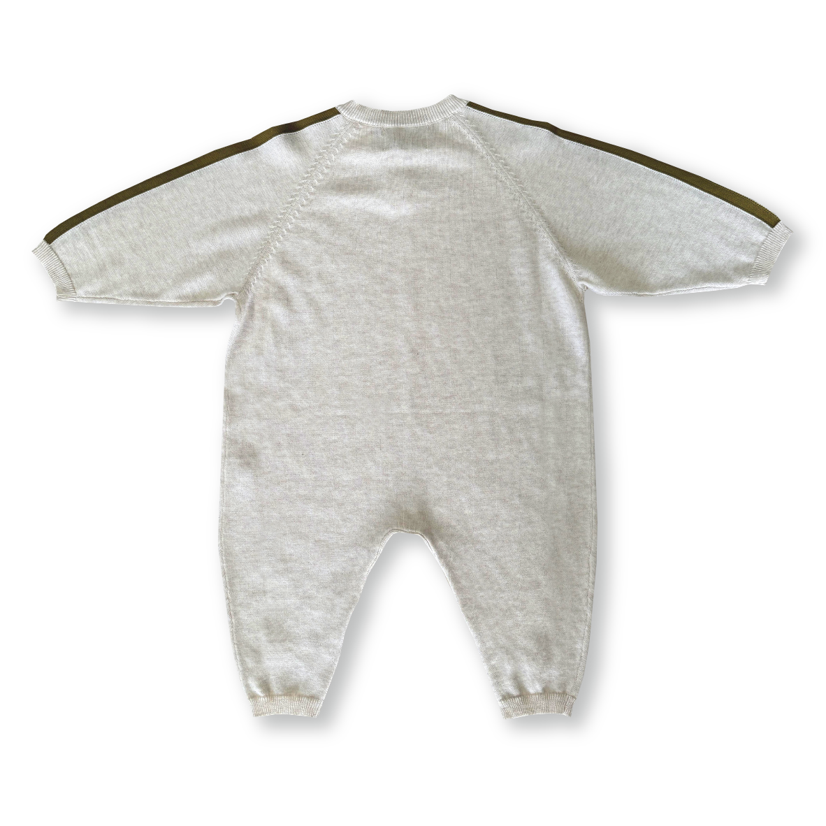 Grown Stripe Sleeve Starsuit Coconut