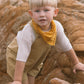 Grown Organic Everyday Twill Short Overalls Mustard