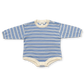 Grown Organic Stripe Romper Marine/Milk