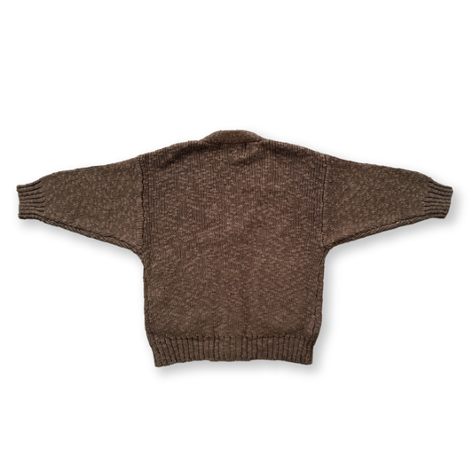 Grown Textured Cardigan Mud