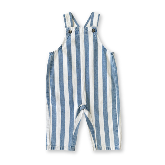 Grown Denim Stripe Overalls