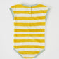 Goldie + Ace Smiley Baby Terry Towelling Romper Lemon