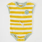 Goldie + Ace Smiley Baby Terry Towelling Romper Lemon