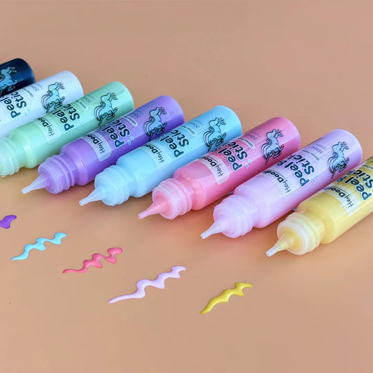 Hey Doodle Peel & Stick Glitter Paint Easy Peel and Stickable Colours