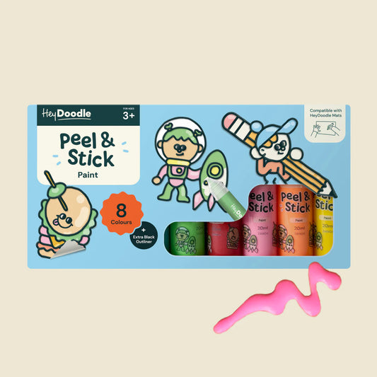 Hey Doodle Peel & Stick Solid Paint Easy Peel and Stickable Colours