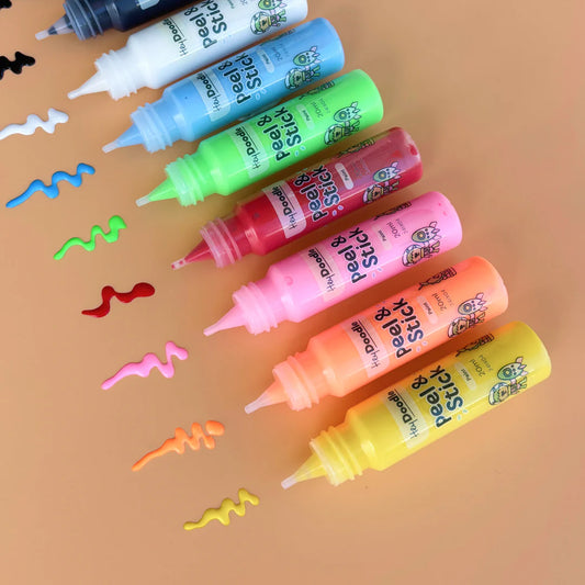 Hey Doodle Peel & Stick Solid Paint Easy Peel and Stickable Colours