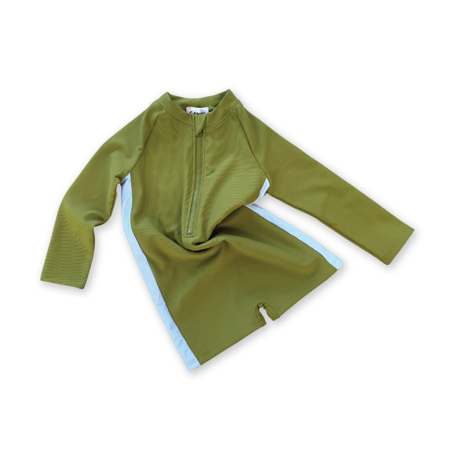 Grown Zip Long Slv One Piece Leaf