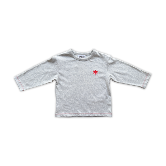 Grown Organic Have A Nice Day LS Tee Grey Marle