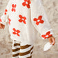 Grown Diagonal Stripe Knit Flares Coffee
