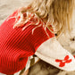 Grown Chunky Rib V-Neck Vest Flame