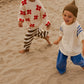 Grown Knitted Stripe Sleeve Knitted Tee Milk