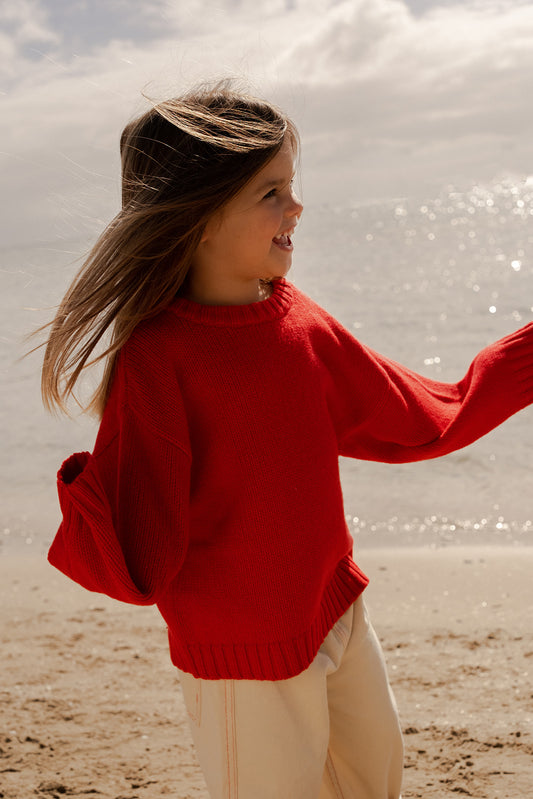 Grown Merino Blend Everyday Pull Over Flame