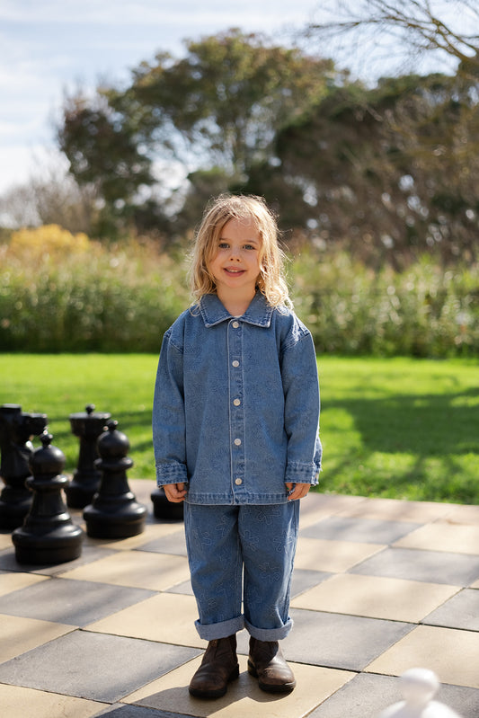Grown Organic Starlight Embroidery Denim Shirt Jacket