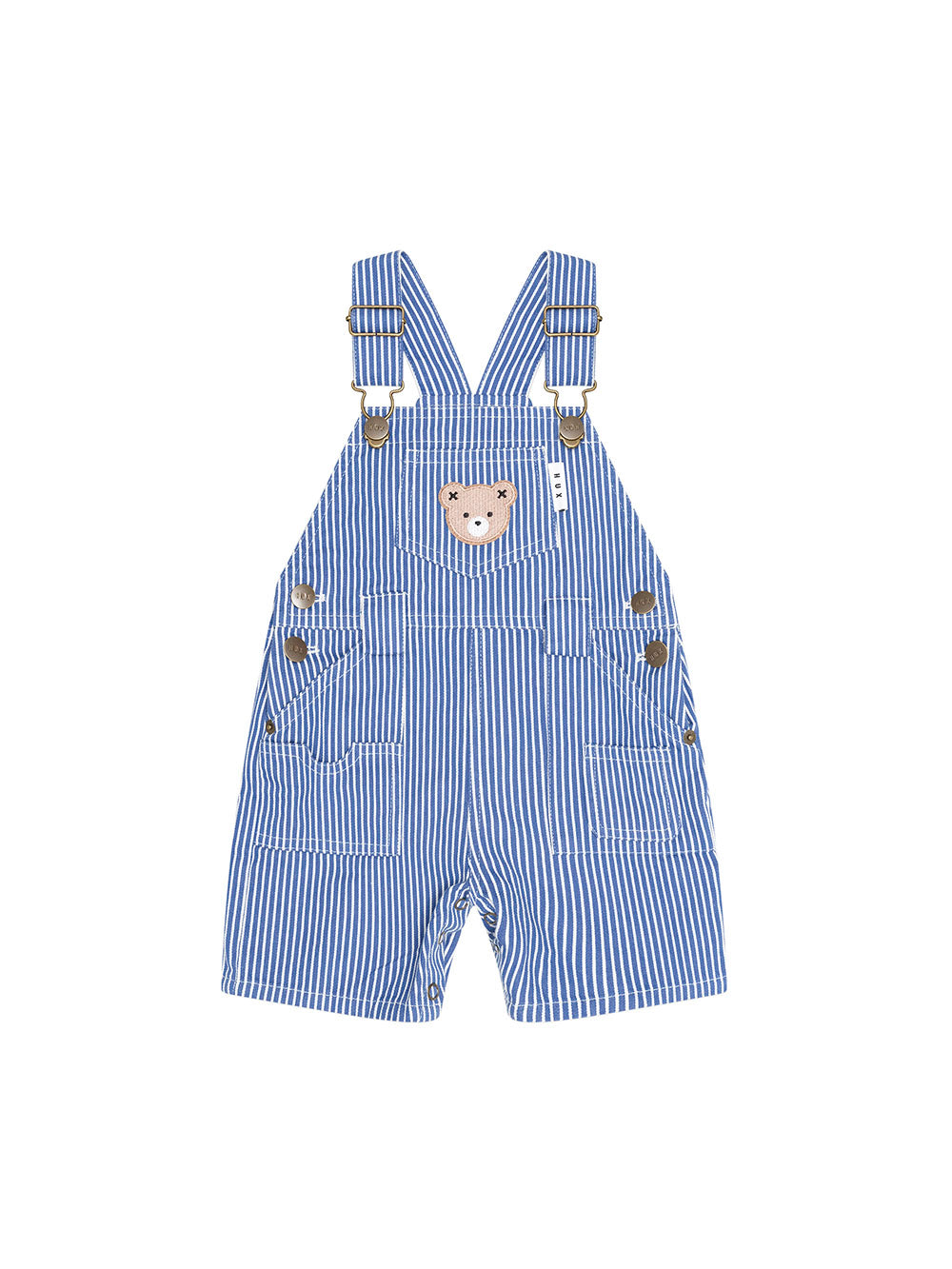 Huxbaby Cobolt Stripe Carpenter Shortall