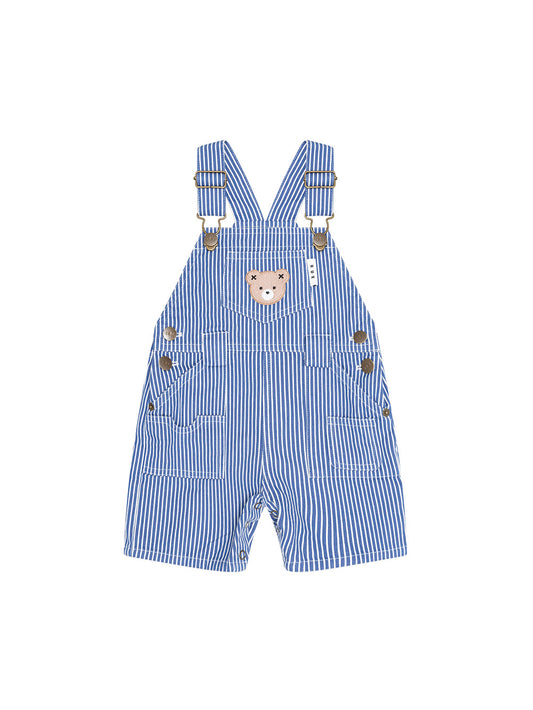 Huxbaby Cobolt Stripe Carpenter Shortall