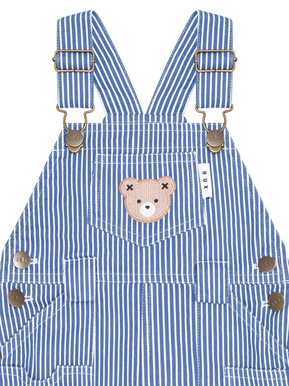 Huxbaby Cobolt Stripe Carpenter Shortall