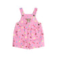 Huxbaby Pink Fruit Emoji Short Overalls Begonia Pink