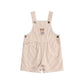 Huxbaby Sandbox Stripe Short Overalls Sand / Almond Milk