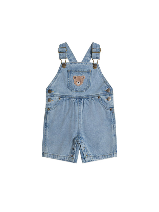 Huxbaby Dreamy Denim Short Overalls