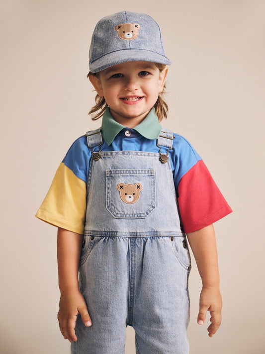 Huxbaby Dreamy Denim Short Overalls