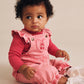 Huxbaby Cherry Heart Vintage Overalls Apricot