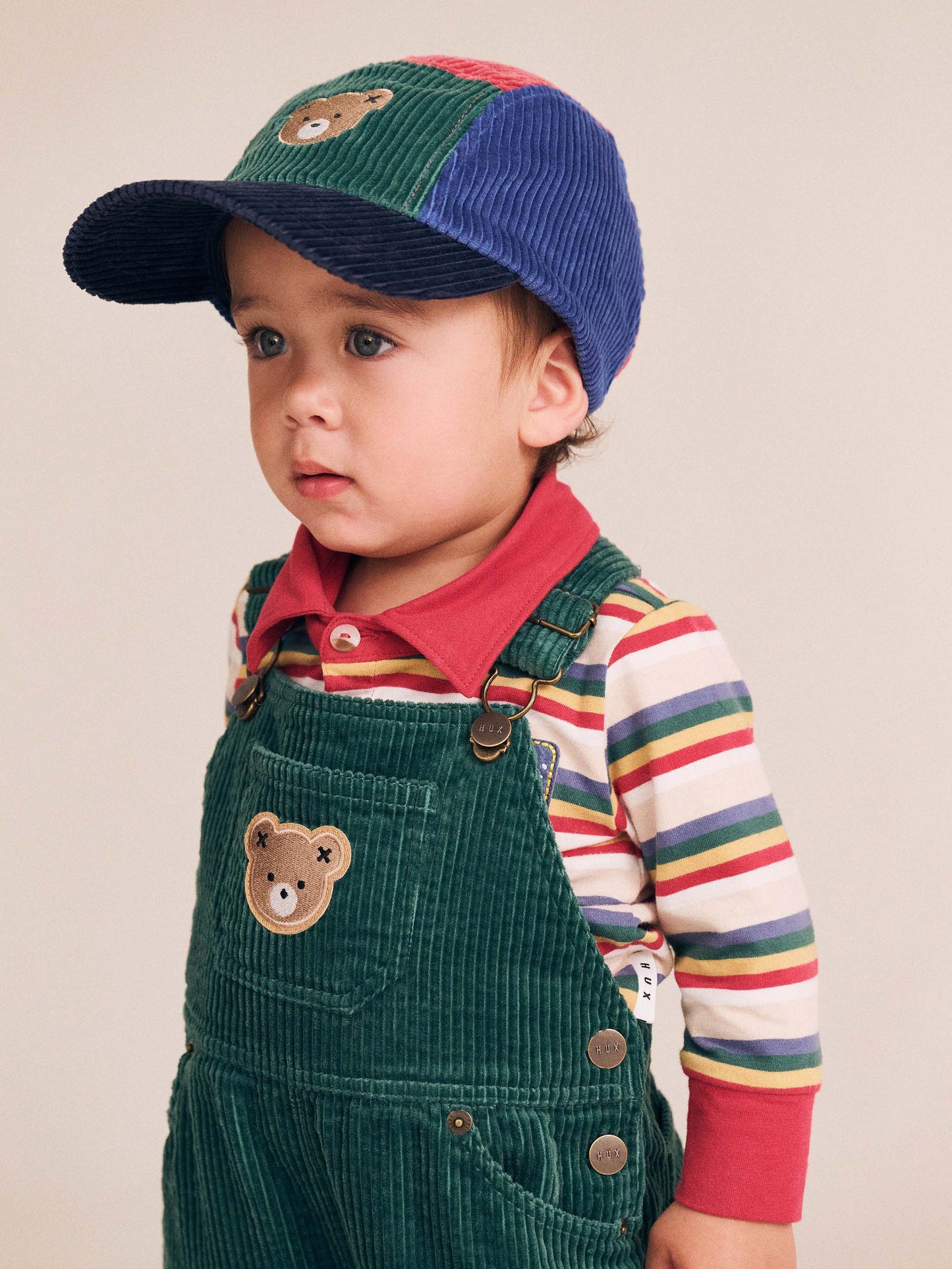 Huxbaby Classic Cord Overalls Forest